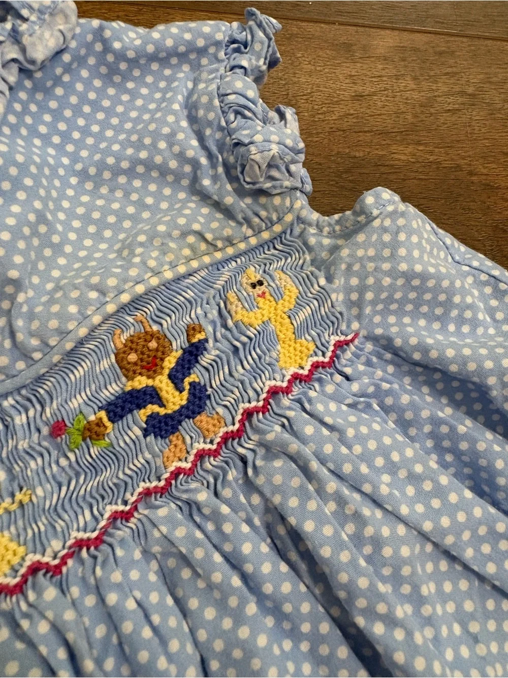 Stitchy Fish 12M Beauty & The Beast Smocked Bubble Romper